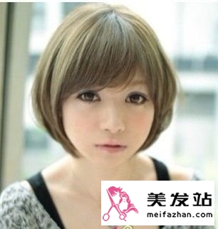 你的发型你做主 日系个性亚麻色波波烫发型