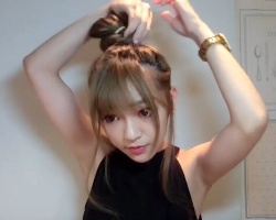 韩式丸子头视频 萌妹子必学丸子头发型