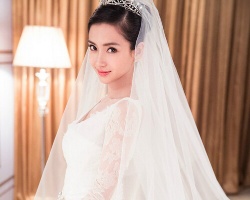 Angelababy婚礼发型 新娘皇冠造型集锦