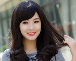 韩式中长梨花头 清纯甜美棕黑发型