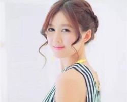 简单典雅刘海盘发 淑女盘发diy造型