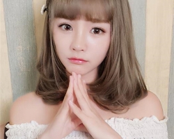 优雅梨花头染发 棕色亚麻色自然黑