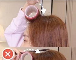 卷发筒的正确使用教程，让刘海蓬松一整天、不再有奇怪夹痕