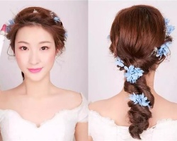 穿婚纱适合扎什么发型 唯美森系新娘编发教程