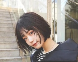 波波头不染发好看吗？黑色波波头短发清新百搭