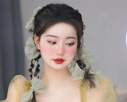 文艺时尚丝带发型 每一款美到心坎里