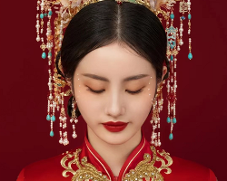 新娘发型2022最新款 中式秀禾新娘发型