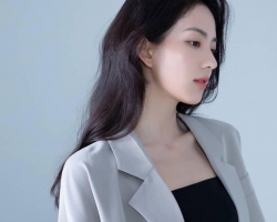 穿西装发型搭配模板 长卷发披发超有范