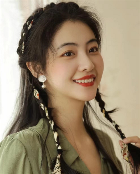 文艺风长发半编发 复古or甜美二选一