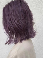 最新流行染发发色 紫灰色时髦显白