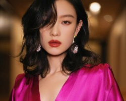 倪妮复古中长卷发造型 又美又A气场两米八