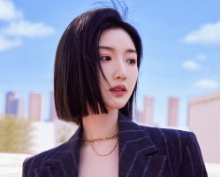 毛晓彤一刀切短直发造型 知性优雅气场全开