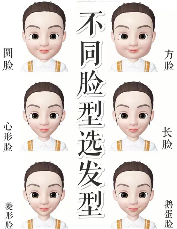 不同脸型选发型 女生发型脸型搭配