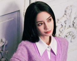 angelababy高冷黑长直 又美又飒气场飙升