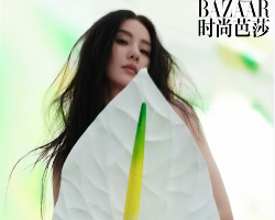 刘诗诗时尚芭莎四月刊封面 风格百变时尚依旧