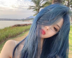 高级感雾霾蓝发色 仙女必备显白发色