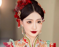 出嫁秀禾新娘发型大全 结婚必备的红色秀禾