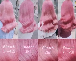 少女粉染发发色效果图 甜美可爱仙气十足
