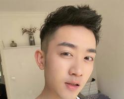 铲青前刺飞机头 潮男清爽立体发型