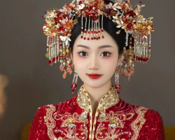 高级感中式新娘发型 款款让人惊鸿一瞥