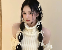 元气减龄丝带发型 清爽文艺惹人爱