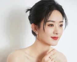 赵丽颖优雅盘发造型 越看越美凹出女神范
