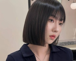 一刀切短发效果图 短直发凹出百变风格