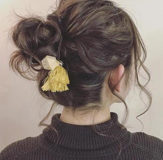 慵懒风丸子头扎发模板 适合秃头女生的扎发