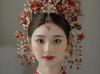 唯美中式新娘发型 高级洋气复古迷人