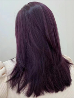 高级黑加仑紫发色 时髦洋气显白无敌