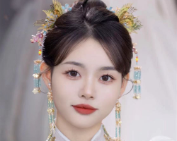 超水灵的中式新娘发型 端庄优雅不失少女感