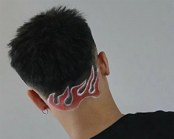 男生流行的染发设计 高级个性寸头画染