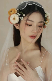 浪漫鲜花新娘发型 仙气时髦少女感满满