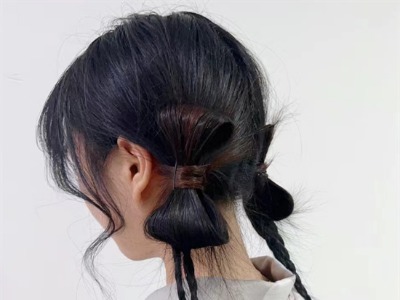蝴蝶结丸子头教程 近几年流行的扎发设计