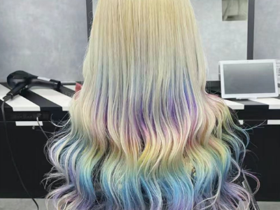 时髦个性染发设计 仙气减龄钻石彩虹色