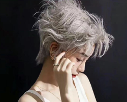 娱乐圈女星流行短发 复古个性狼尾头