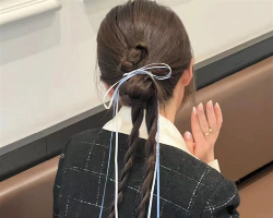 夏季清爽丝带发型 每一款都很气质